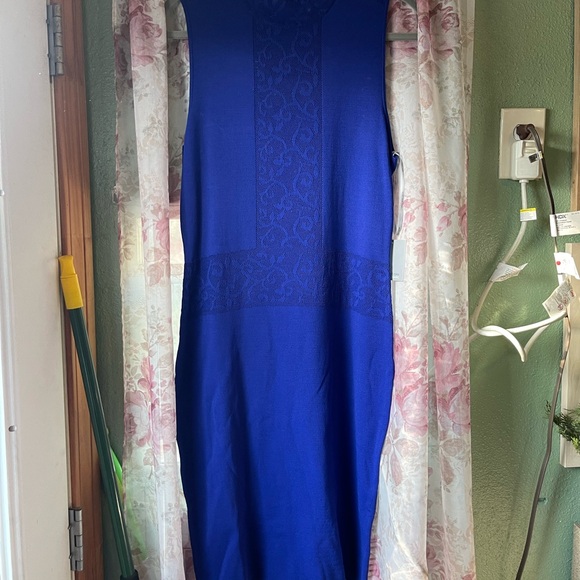 Marc New York Blue Sleeveless Sheath Midi Dress - Picture 1 of 1